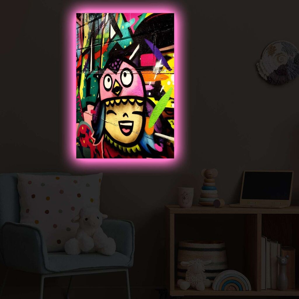 Zidna slika sa LED osvetljenjem 4570POPARTDACT-004, 45x70 cm