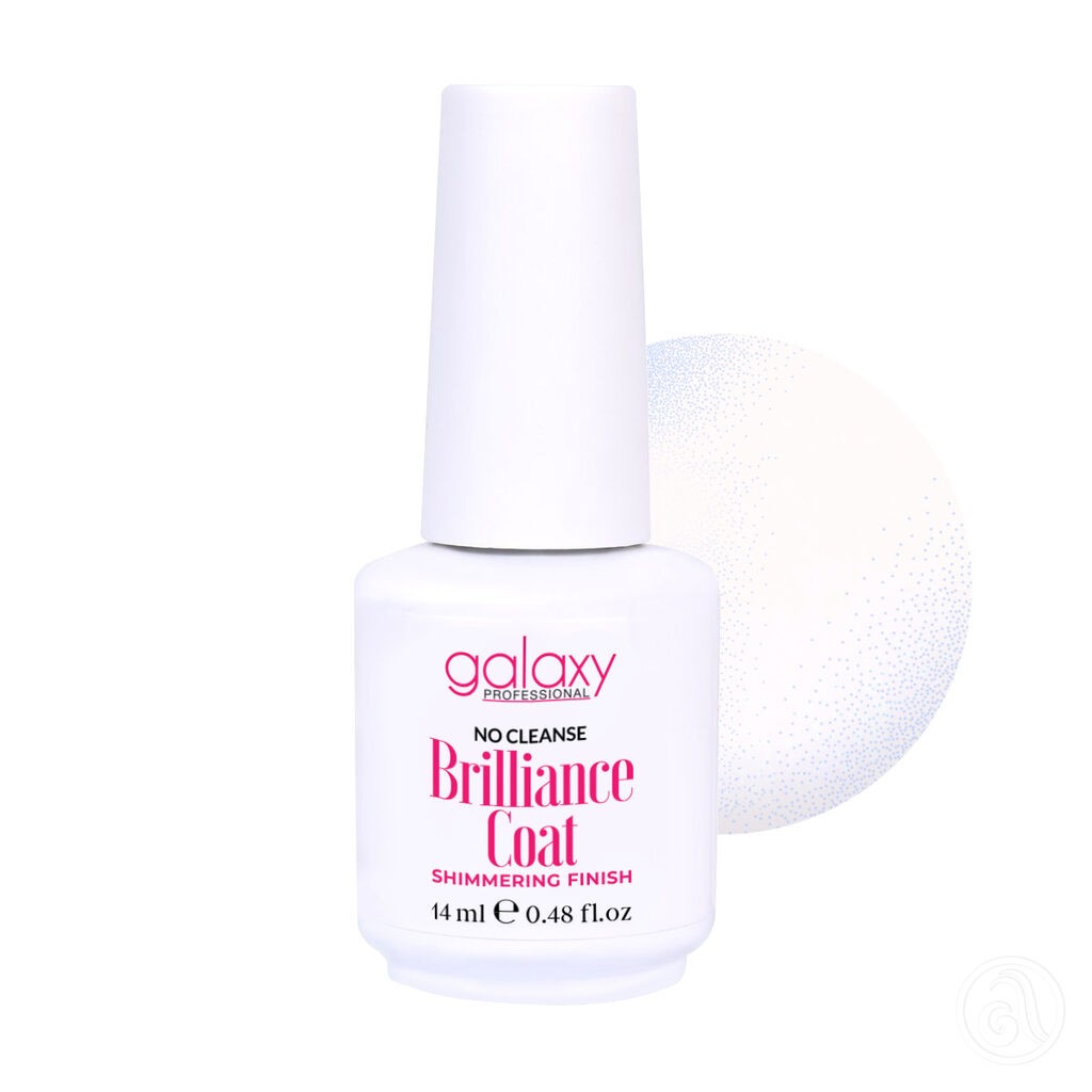 Galaxy Professional UV/LED No Cleanse Top Coat, 14Ml - Brilliance Coat Shimmering Finish