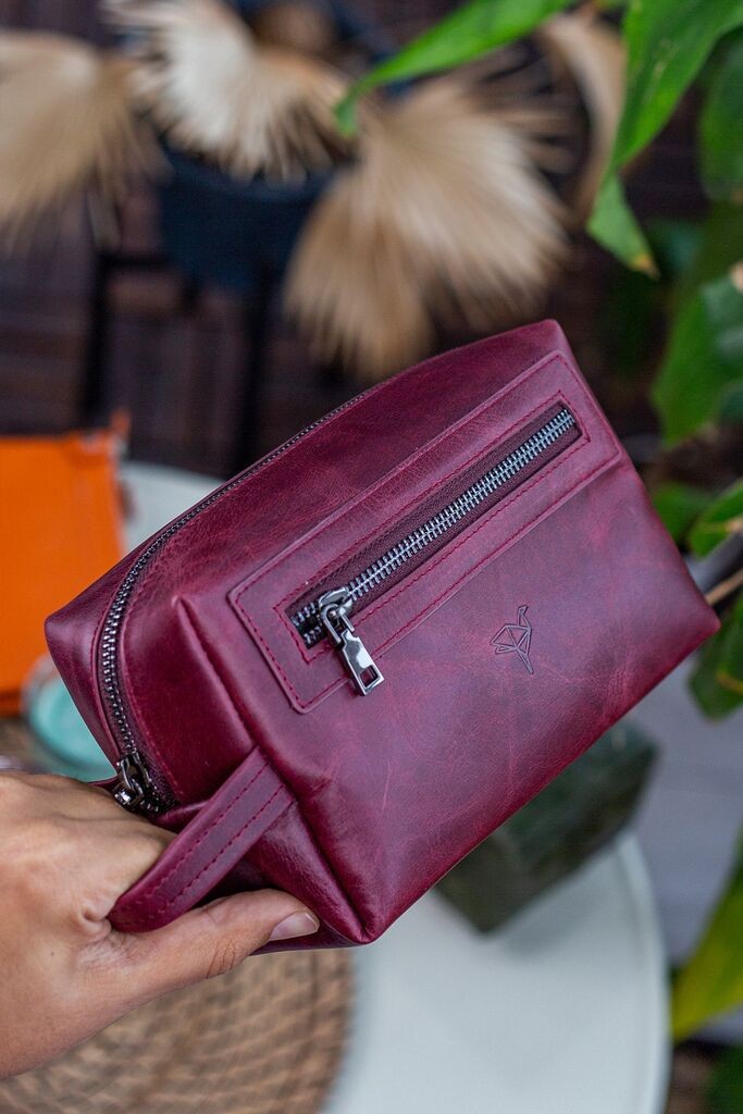 Bagmore muška toaletna torbica Boston Crazy, bordo