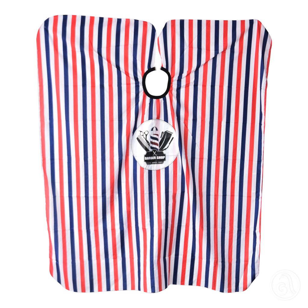 Beauty Design Ogrtač za šišanje Barber Shop J-21, 140x160Cm,Crveno-plavi