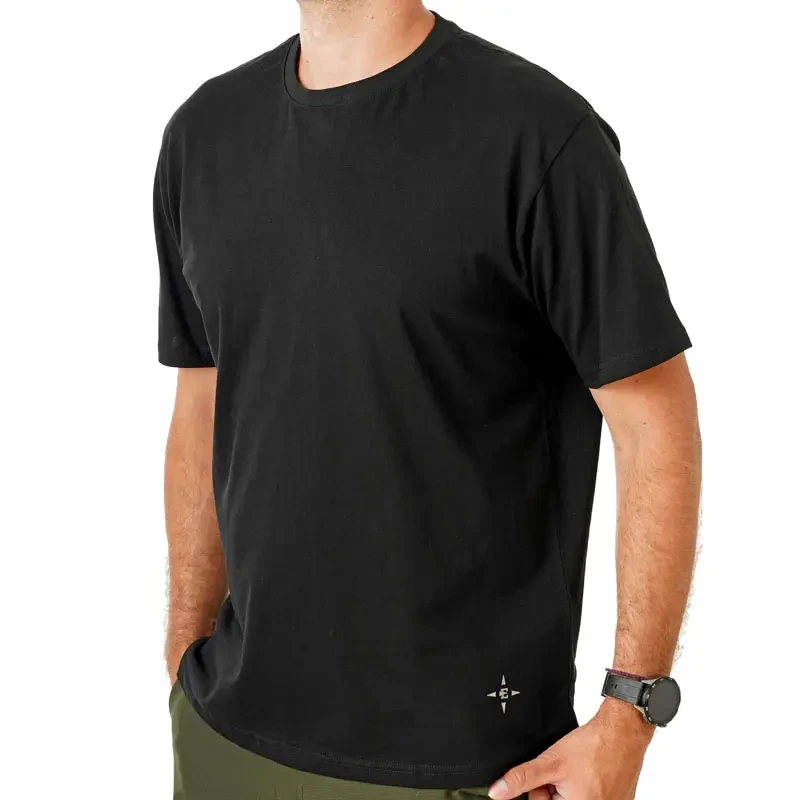 Muška čipkasta majica kratkih rukava s natpisom Eastbound, bijela