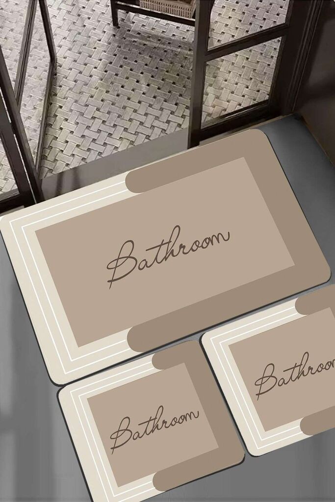 L'essentiel Maison Nakoe set tepiha za kupatilo, 3 komada, bež