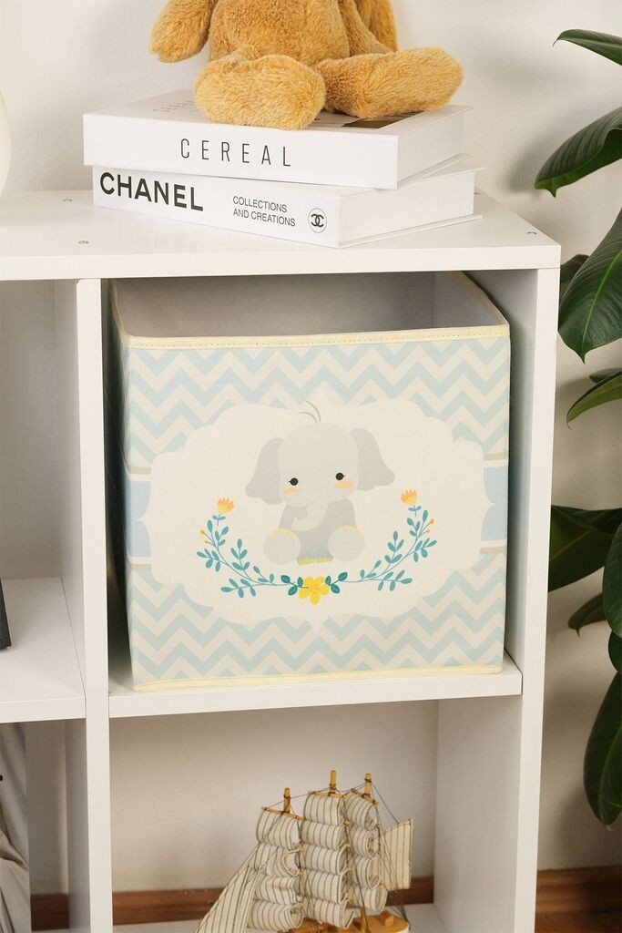 Aberto Design korpa za odlaganje YLC-K025, 30x30x30cm, bijelo-plava