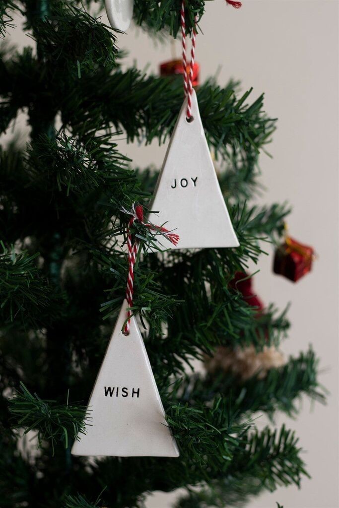 Aberto Design Set božićnih ukrasa BSY116, 2 komada, bijela