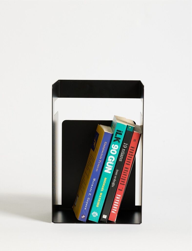 Hanah Home držač za knjige u obliku kocke, 18 x 19 x 15,5 cm, crni