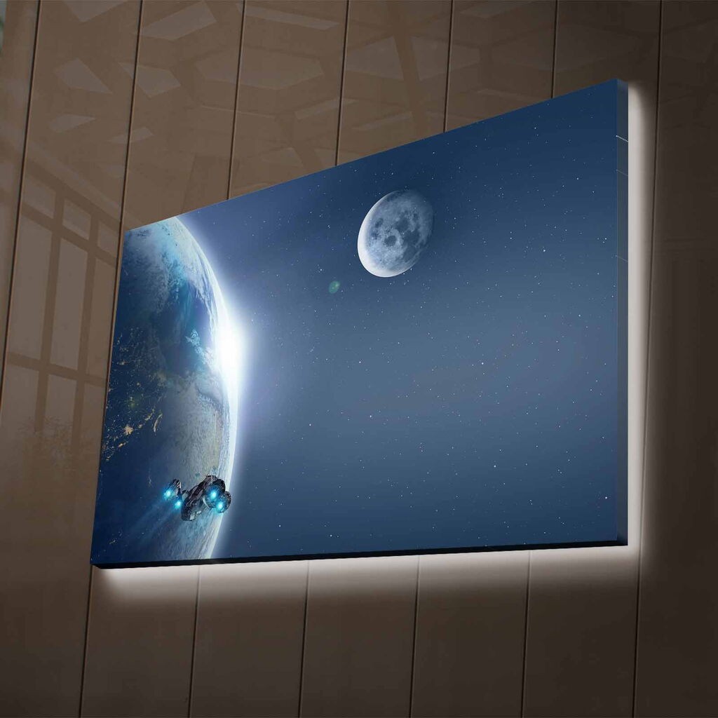 Zidna slika sa LED rasvjetom NASA-036, 45x70 cm
