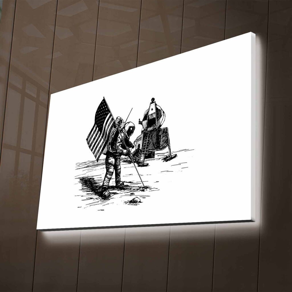 Zidna slika sa LED rasvjetom NASA-012, 45x70 cm