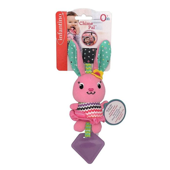 Infantino Igračka na kačenje-zec, Roze