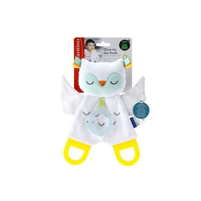 Infantino Plišana igračka sa zvečkom i glodalicom, Bijela