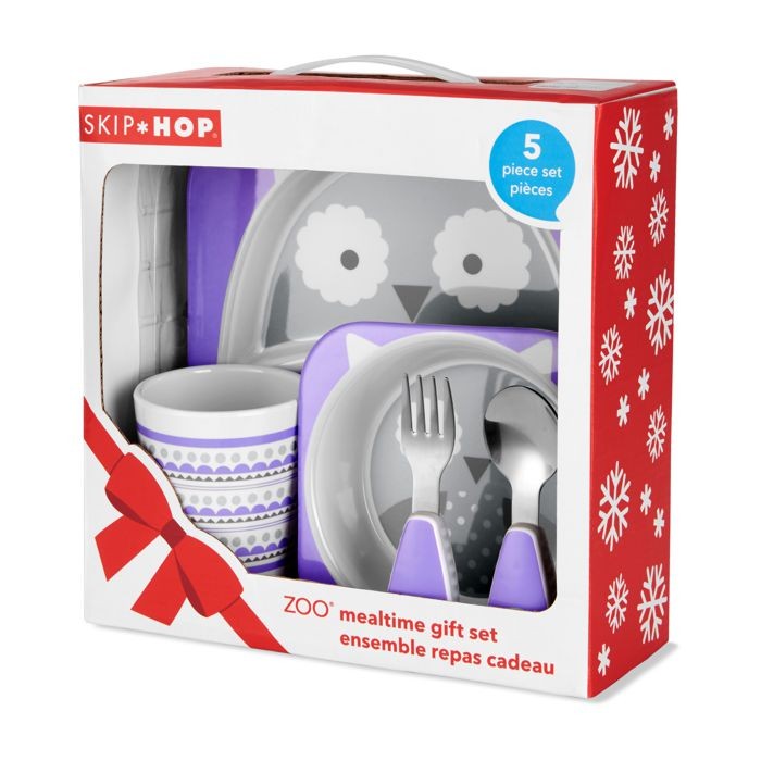 Skip Hop Komplet za jelo Sova, Sivi