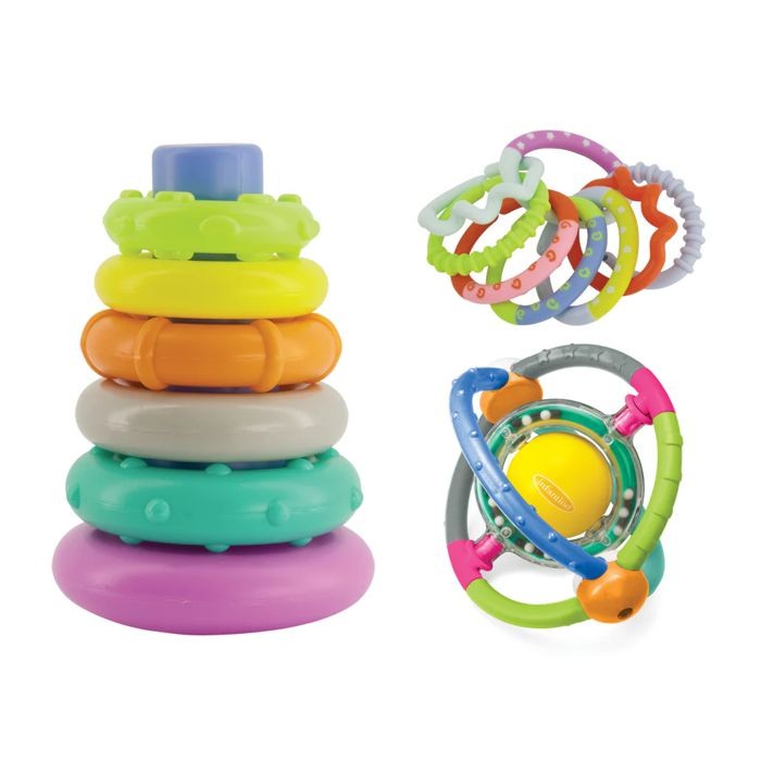 Infantino Set tri aktivne igračke, Šarene