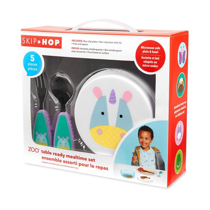 Skip Hop Komplet za jelo Jednorog, Bijeli