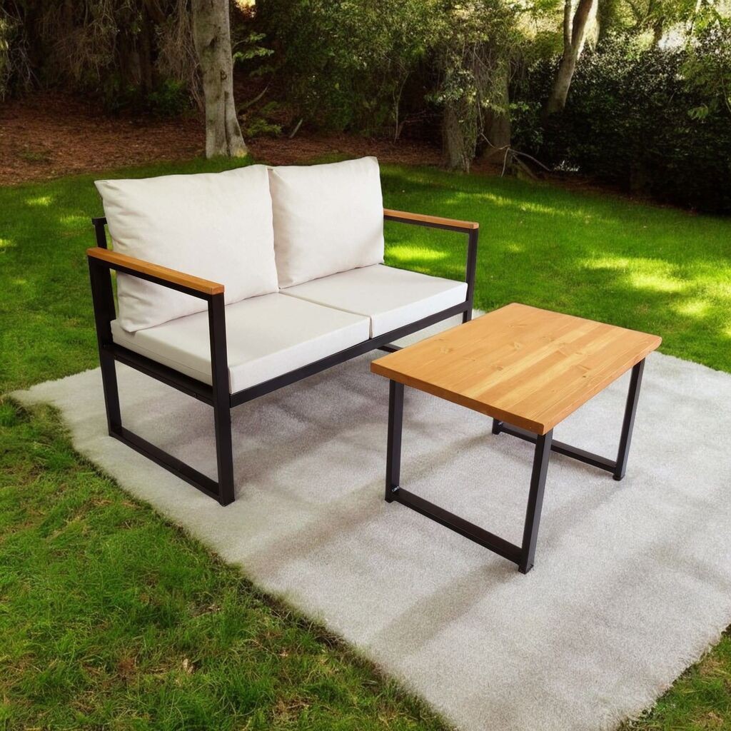 Hanah Home Vrtni set, Dvosjed i stol, Bež