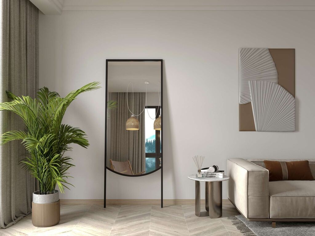 Hanah Home Podno ogledalo Econo, 70 cm x 180 cm, Crno