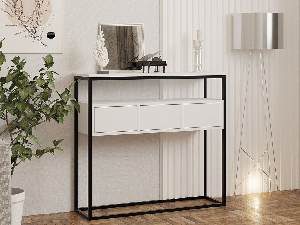 Hanah Zaštitna ploča za kućnu konzolu, 100x90x29 cm, bijela