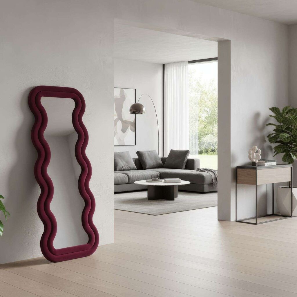 Hanah Home Podno ogledalo Mundo, 65 cm x 170 cm, Bordo