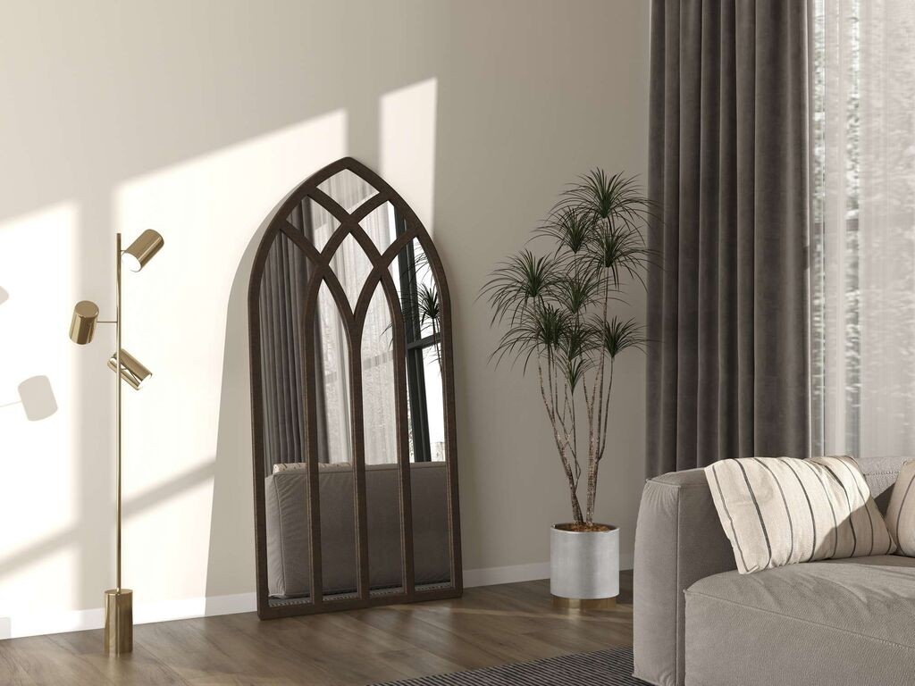 Hanah Home Podno ogledalo Fira, 90 cm x 180 cm, Smeđa