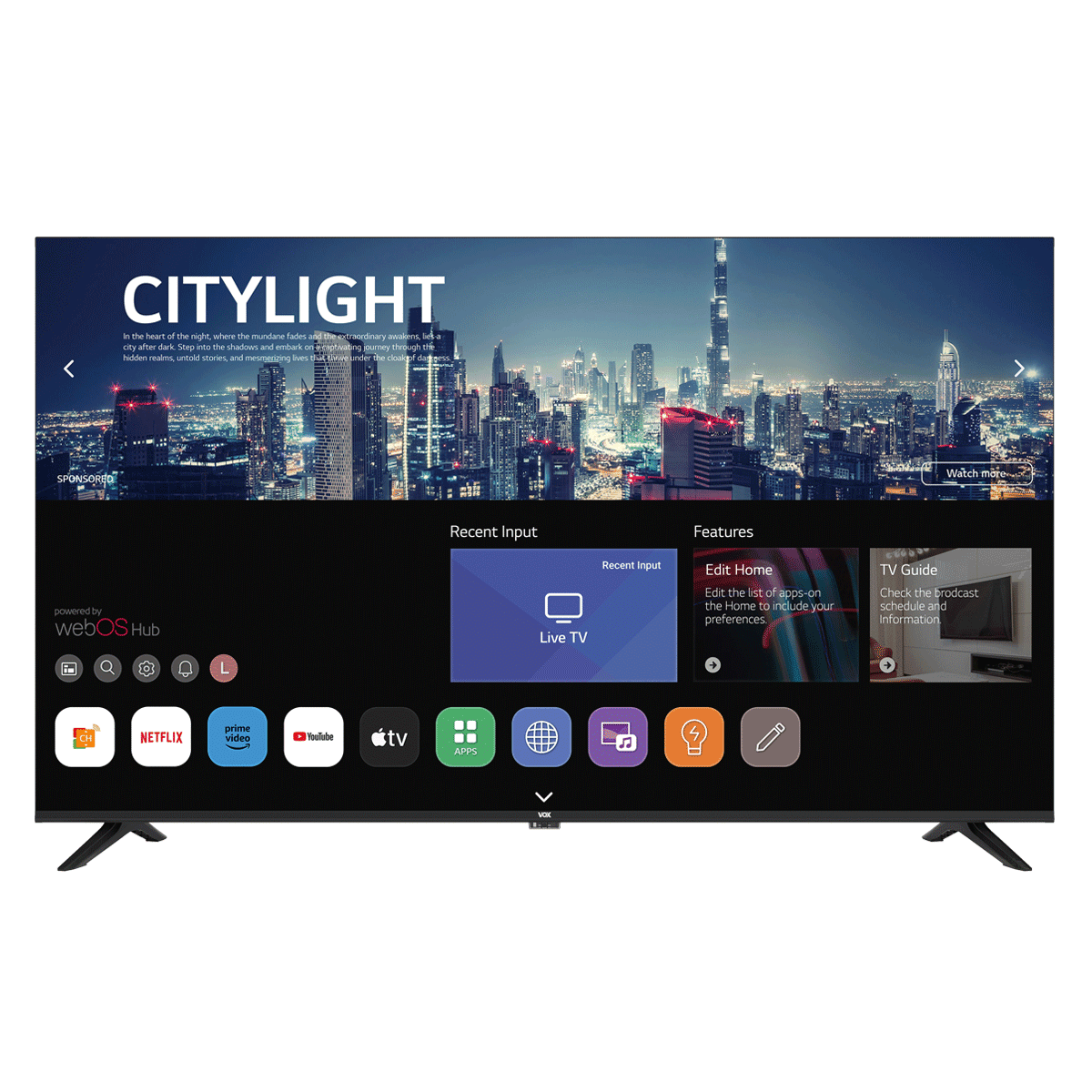 VOX TV 43WOS684BF, 43", LED, 1920x1080, Pametni, Crni