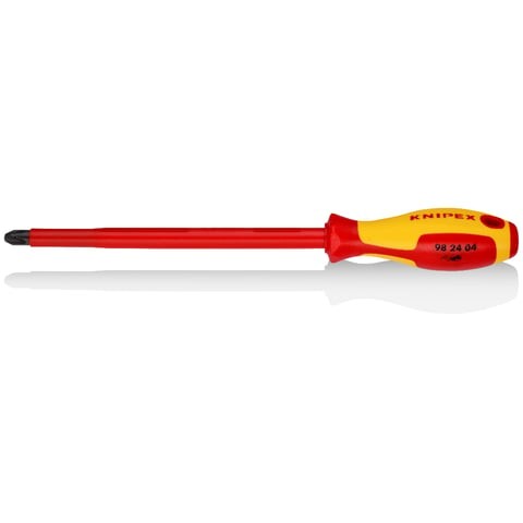KNIPEX 98 24 04 Odvijač za križne vijke PH4 1000V phillips, Crveni