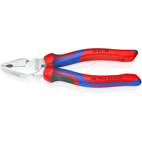 KNIPEX 02 05 180 Kombinirana kliješta velike snage 180mm, Crvena
