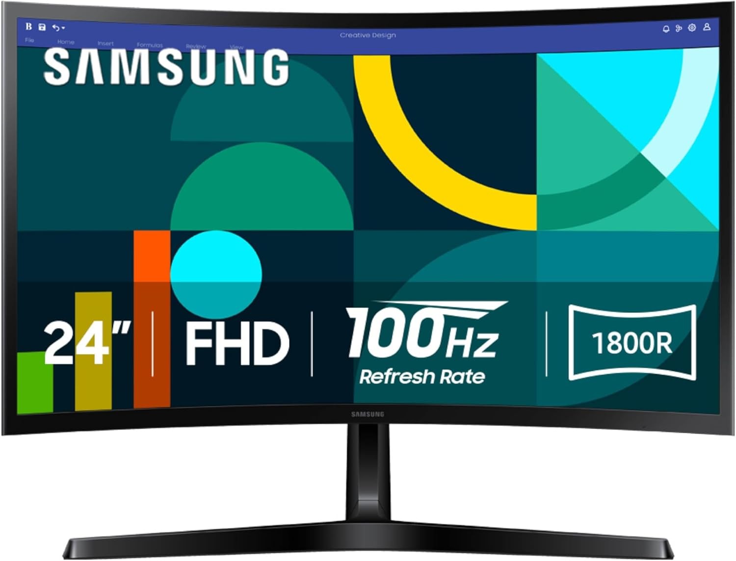 Samsung monitor LS24D360GAUXEN 24"/VA, zakrivljen/1920X1080/100Hz/5ms GtG/VGA, HDMI/VESA/crni LS24D360GAUXEN