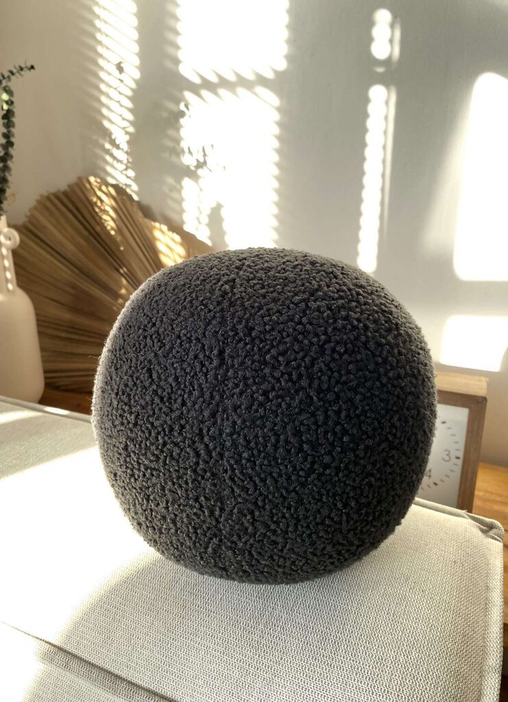 Aberto Design Dekorativni jastuk Teddy Top 25, 25x25x25 cm, Antracit