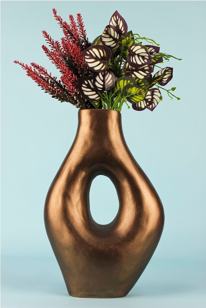 Aberto Design Dekorativna vaza BK003, Smeđa