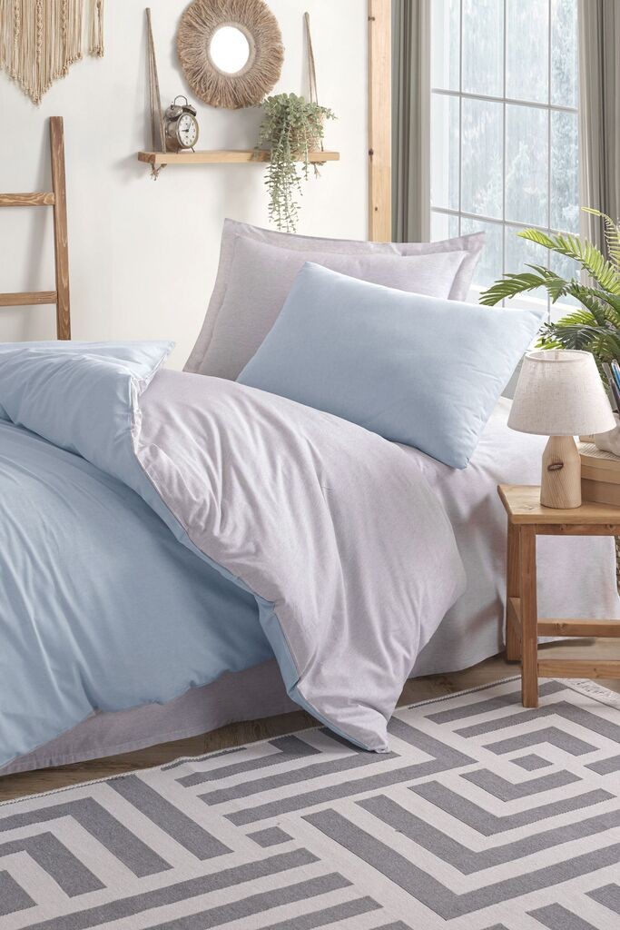 L'essentiel Maison set posteljine Solid, 160x240 cm, svijetlo plava