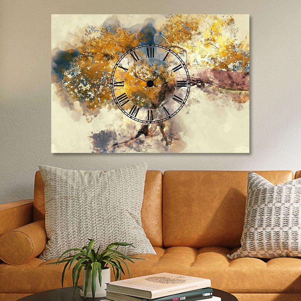 Zidni sat Wallity ST488419336, 70x100 cm, Šareni