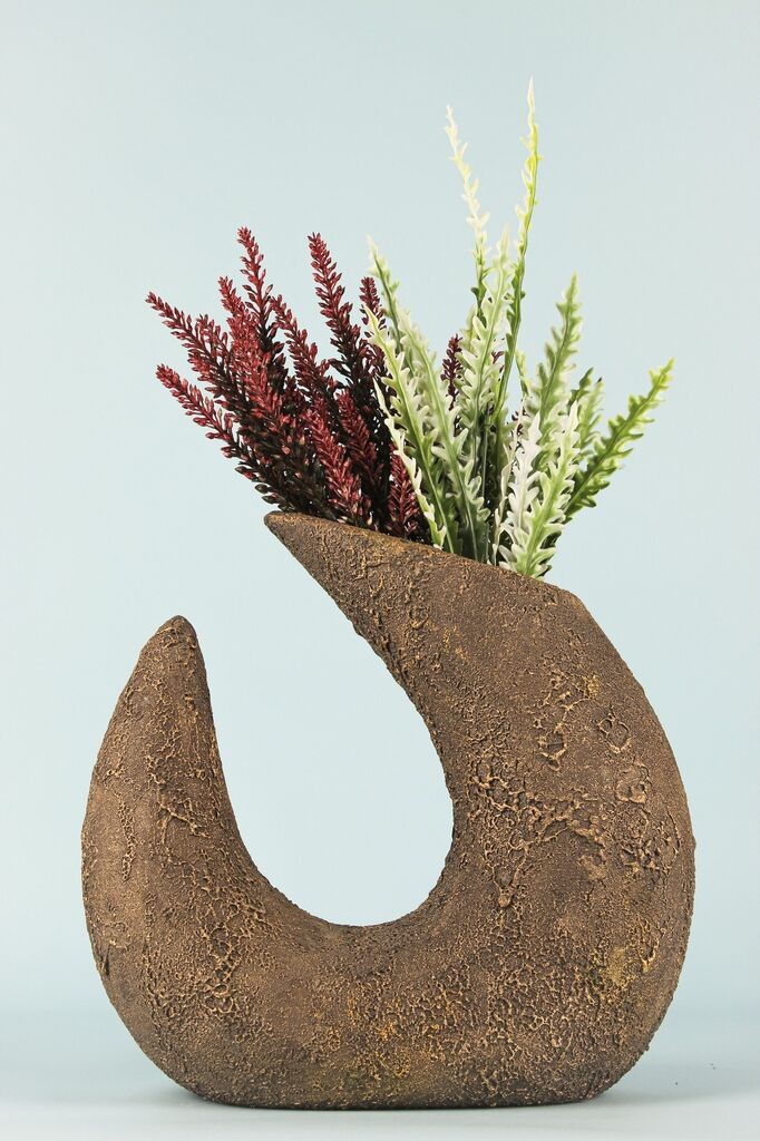 Aberto Design Dekorativna vaza BK002, Smeđa