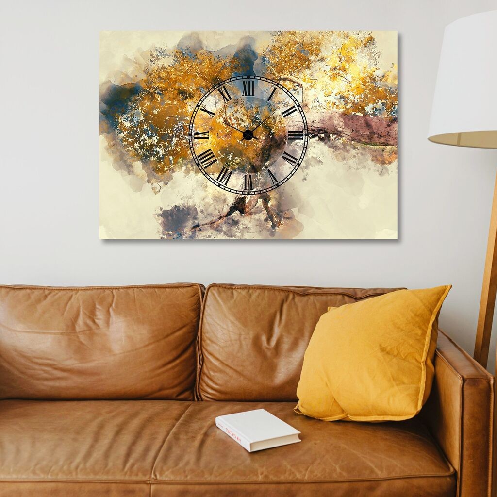 Zidni sat Wallity ST488419336, 50x70 cm, Šareni