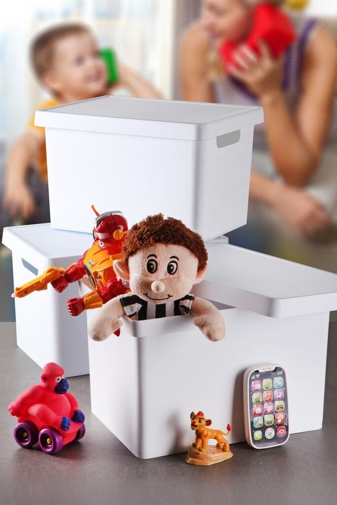 Aberto Design Set kutija za odlaganje KTKPK17-2-3, 3 dijela, Bijela