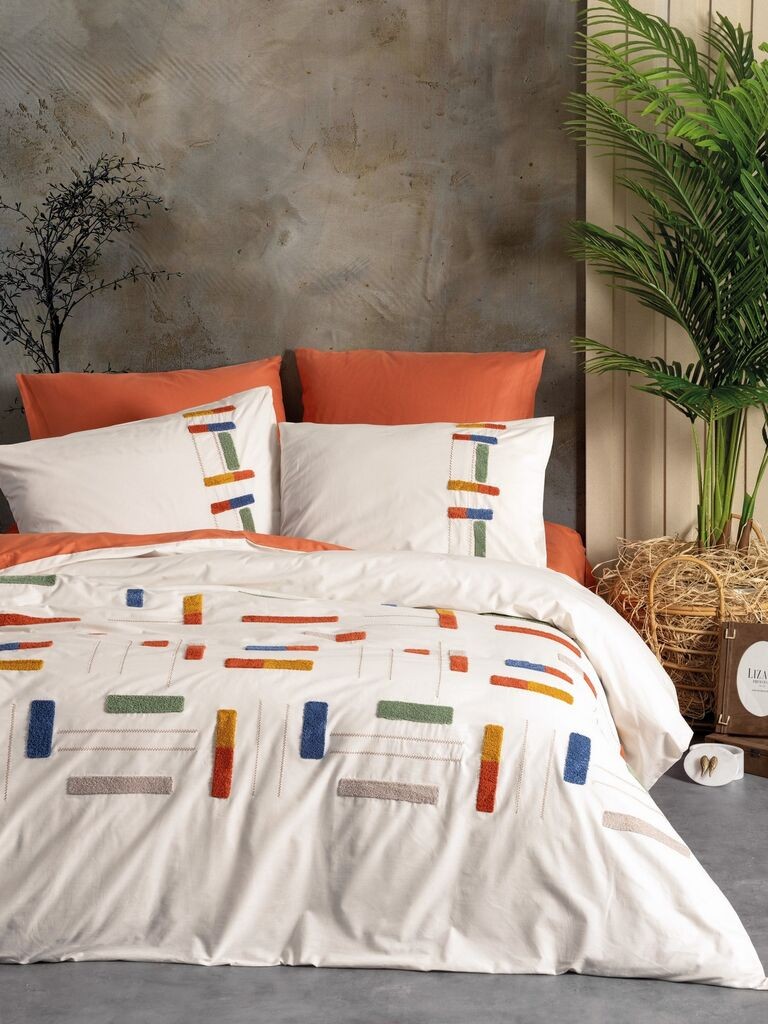 L'essentiel Maison set posteljine Katy, 200x220 cm, smeđa