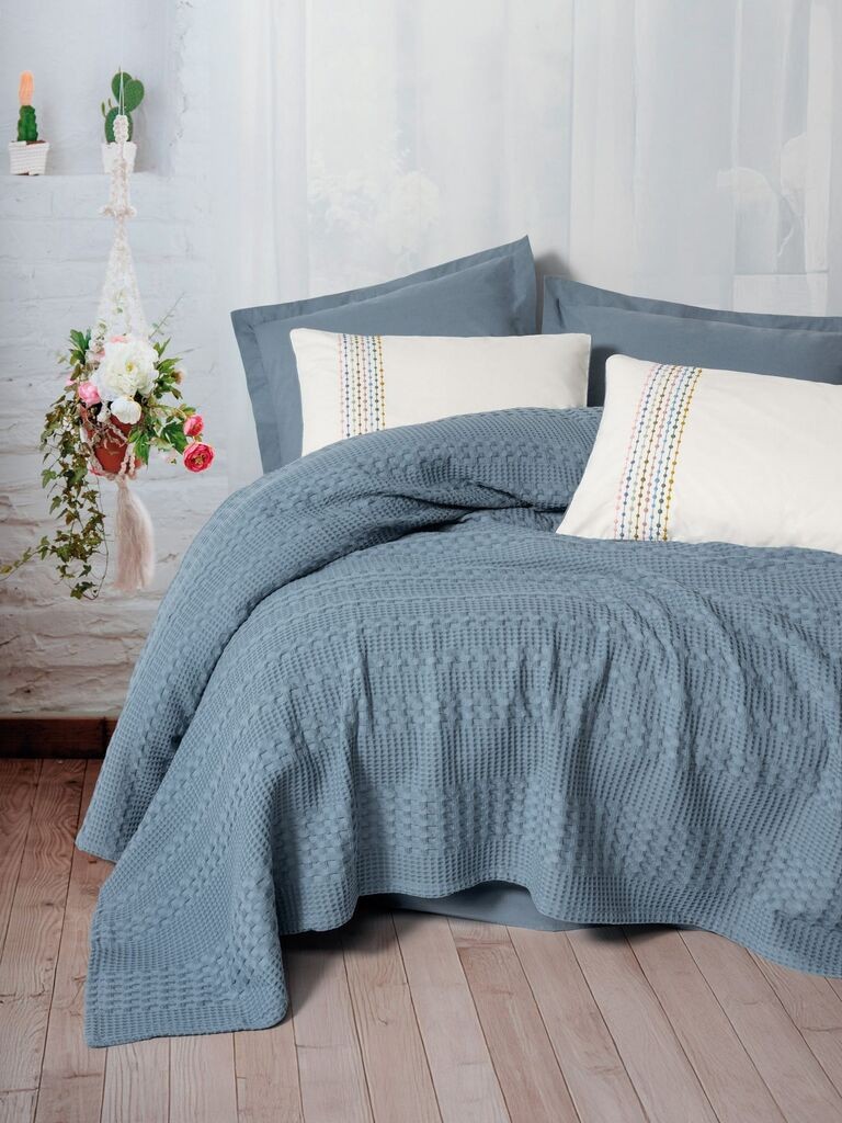 L'essentiel Maison Set posteljine Šljunak, 220x230 cm, Indigo