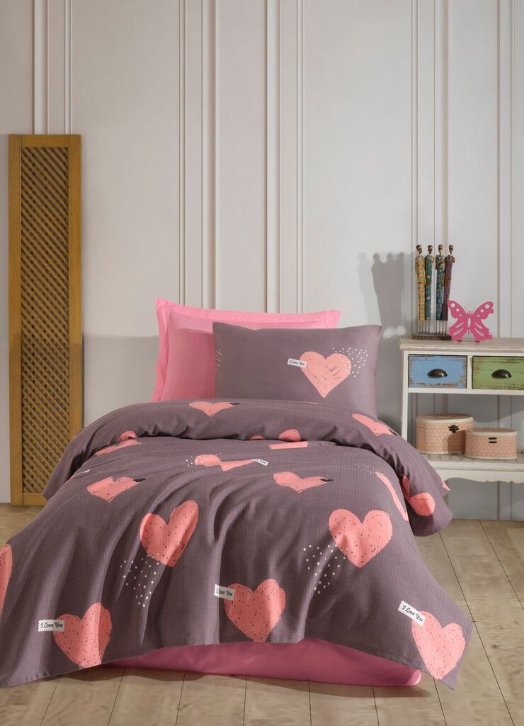 L'essentiel Maison set posteljine Jana, 160x240 cm, smeđa