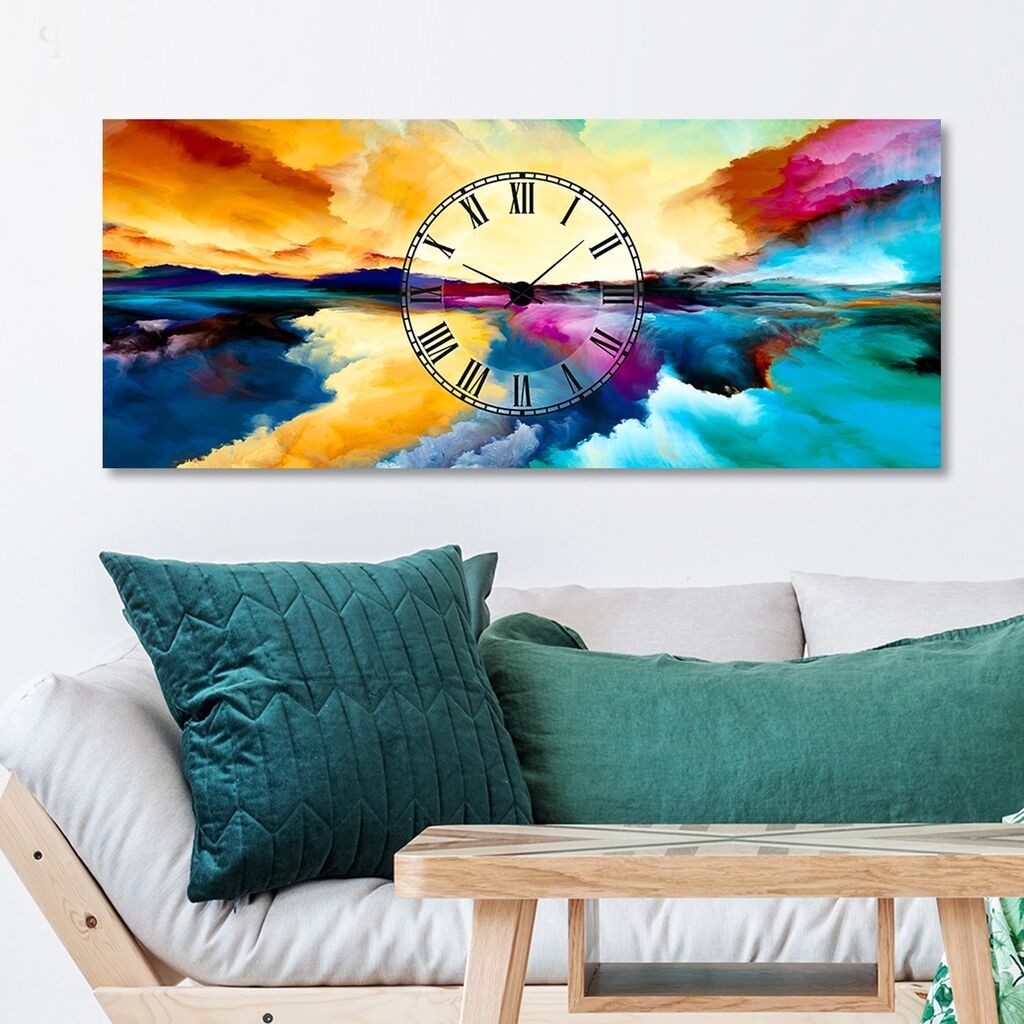 Zidni sat Wallity ST1027048810, 50x120 cm, Šareni