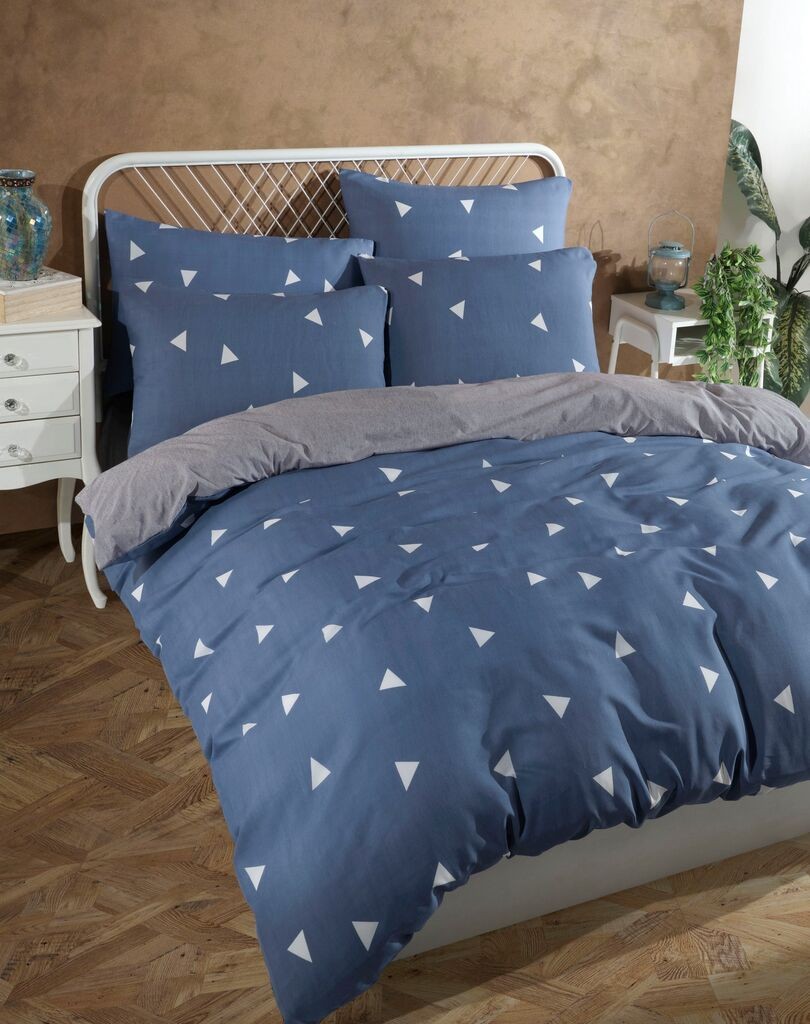 L'essentiel Maison Geometrijski set posteljine, 200x220 cm, plava