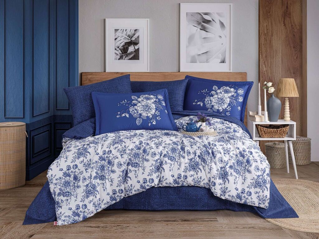 L'essentiel Maison set posteljine Sancha, 200x220 cm, plava