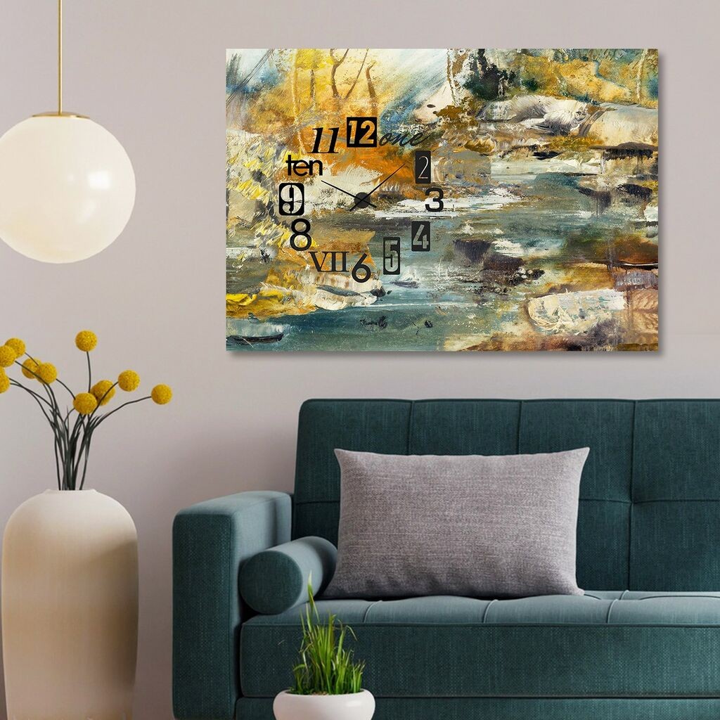 Zidni sat Wallity ST153861683, 50x70 cm, Šareni