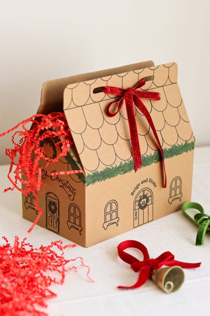 Aberto Design Božićna ukrasna kutija BSY614, smeđa