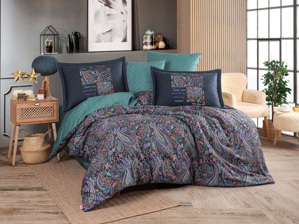 L'essentiel Maison set posteljine Clementina, 200x220 cm, šareno