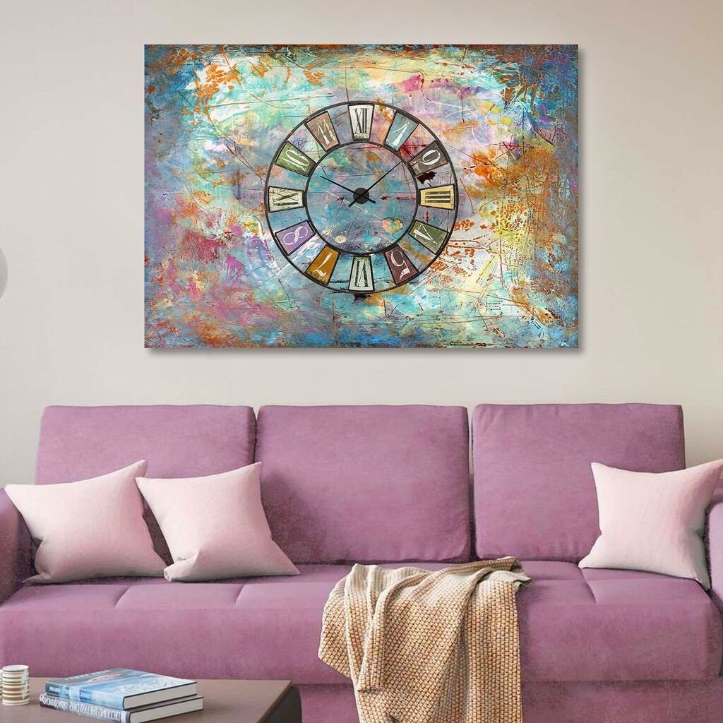 Zidni sat Wallity ST62692444, 50x70 cm, Šareni