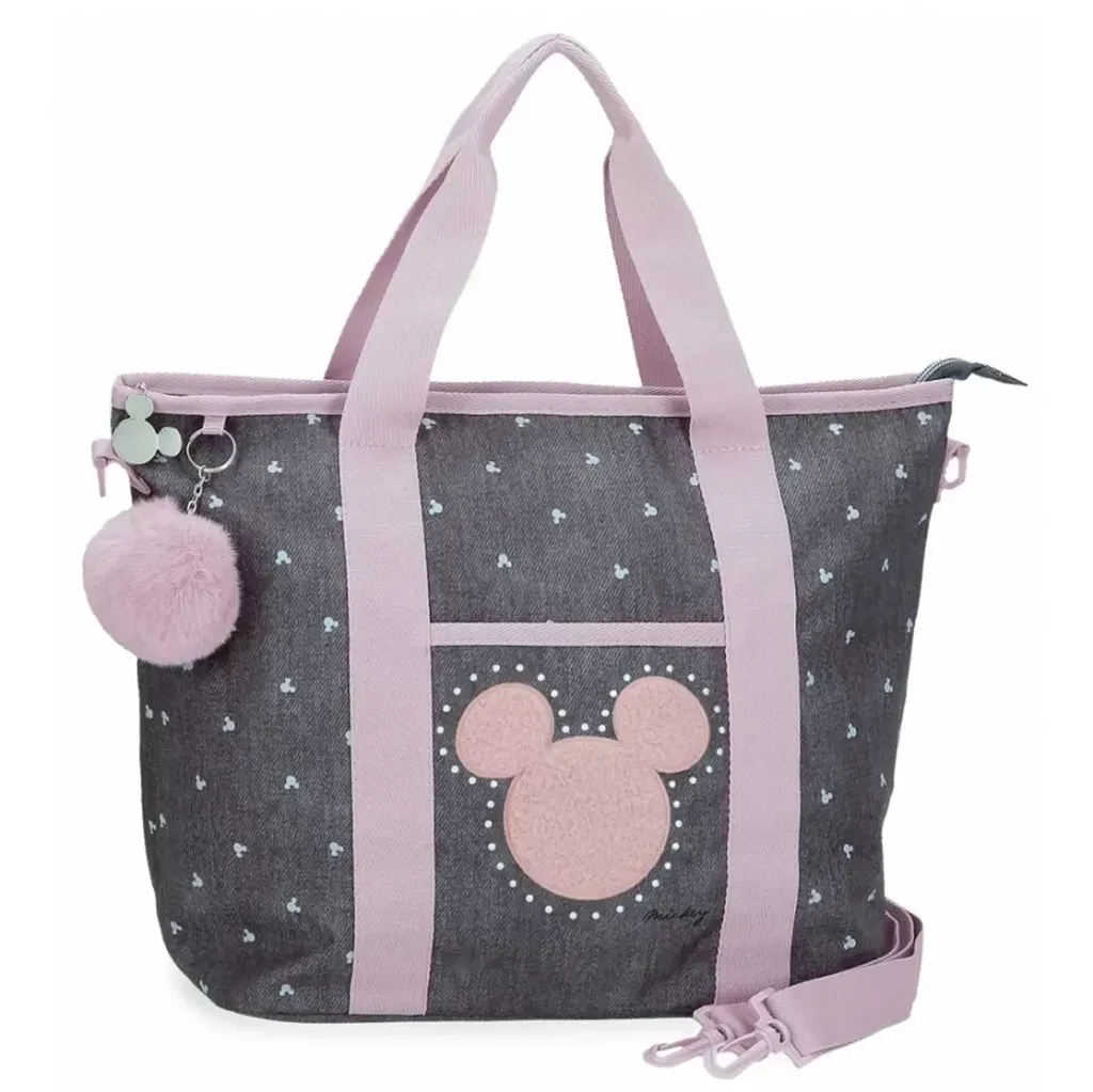Disney Ženska torba na rame Mickey Studs 3827321, 45 cm, Siva