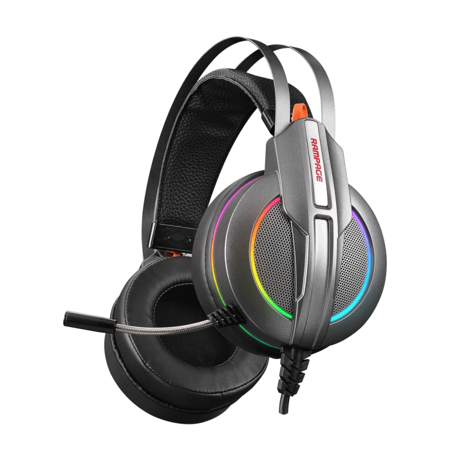 Rampage Gaming slušalice sa mikrofonom E RM-K6 Stark Plus, Sive