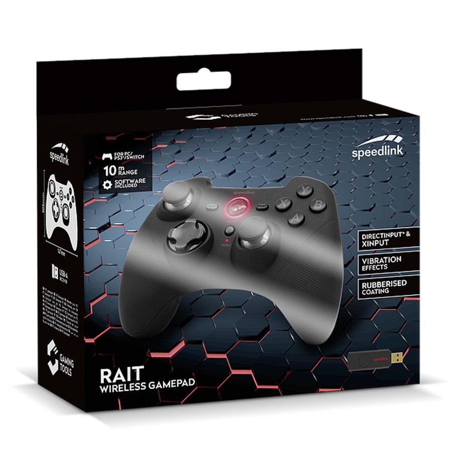 Speedlink Game Pad Rait Gamepad - Wireless - for PC/PS3/Switch SL-650110-BK, Crni
