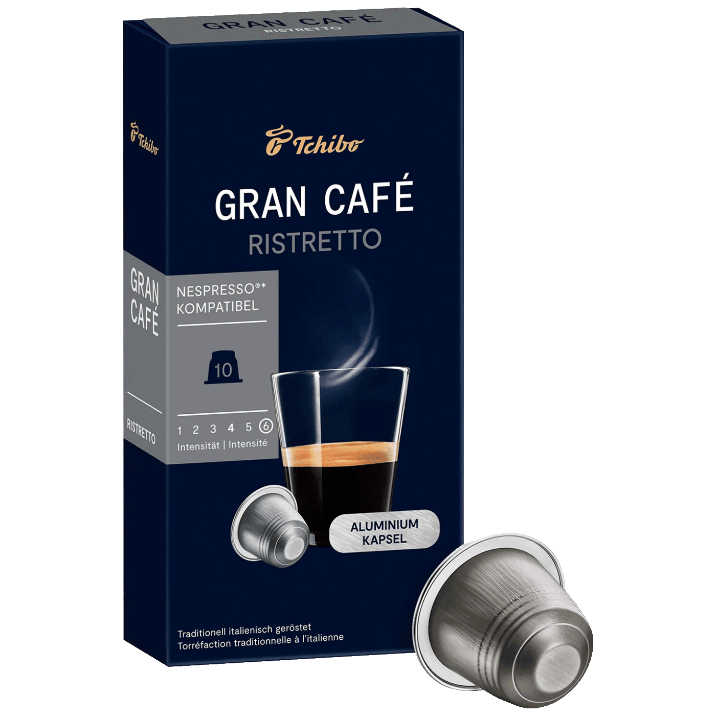 Tchibo Kapsule Gran Café Ristretto za Nespresso aparate 10/1, Srebrne