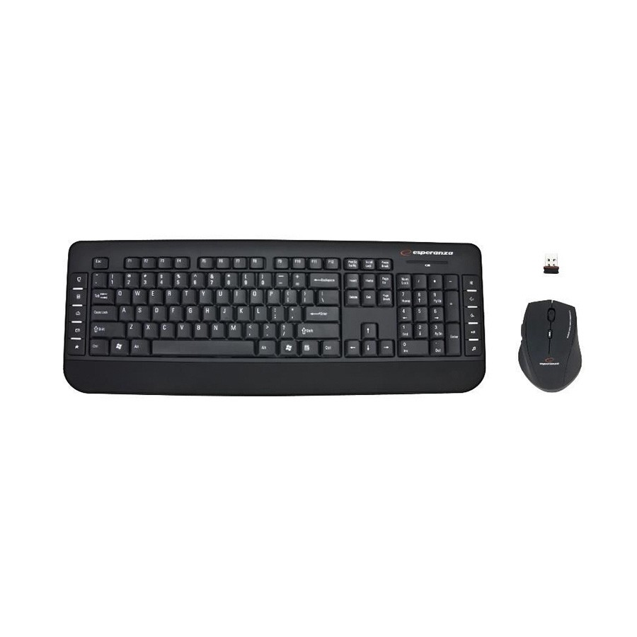 Esperanza Aspen Tastatura i miš wireless USA layout, EK120, Crna
