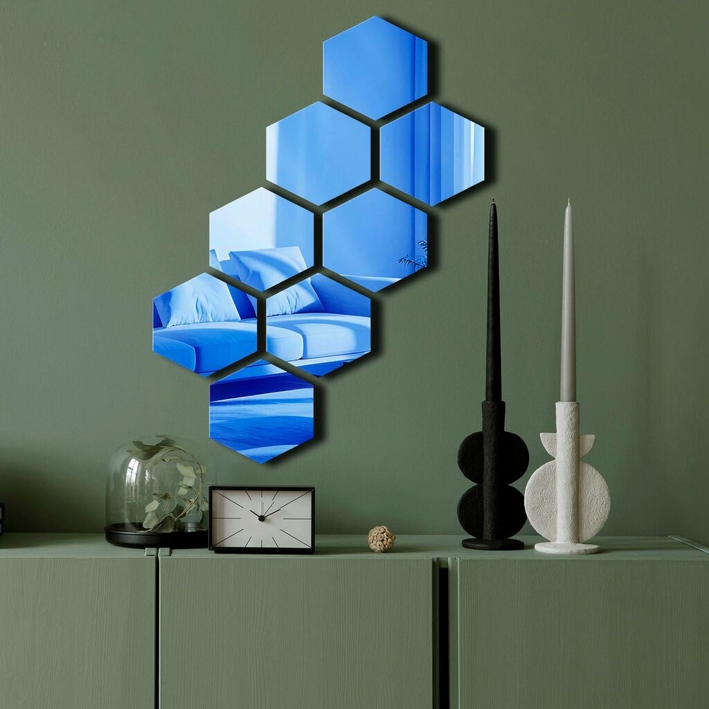 Ogledalo Wallity Ozgl525, 44x60 cm, Plavo