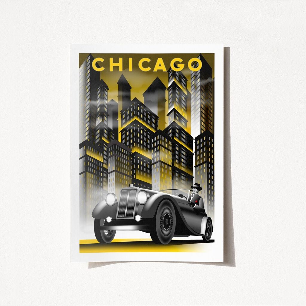 Poster Wallity Chicago-1962, 42x59,4 cm