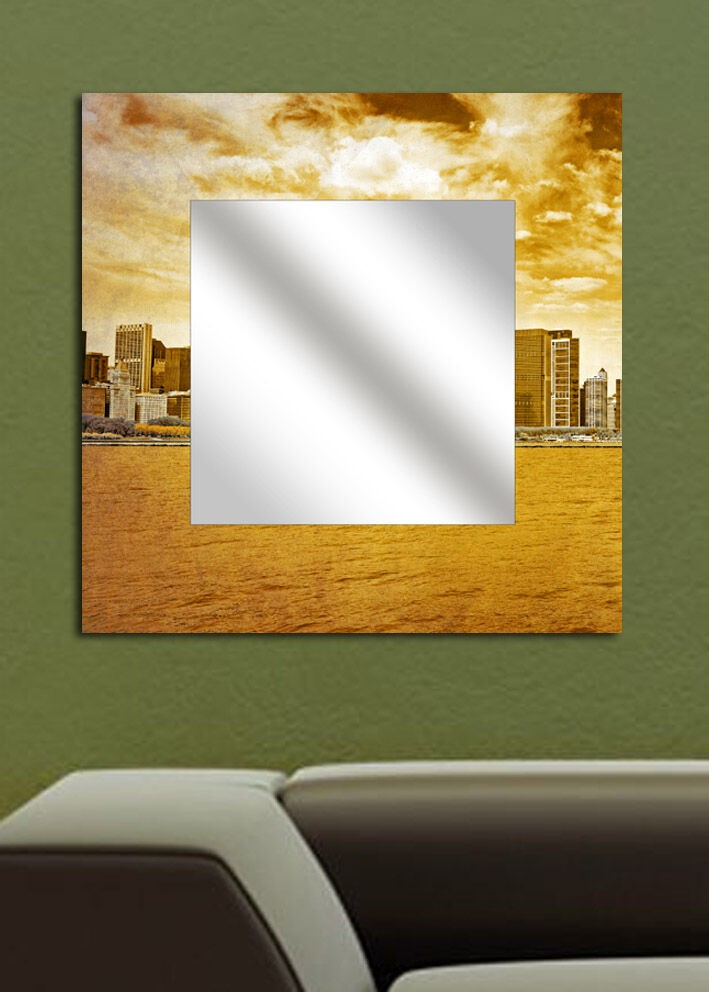 Zidno ogledalo MA-42, 50x50 cm, šareno